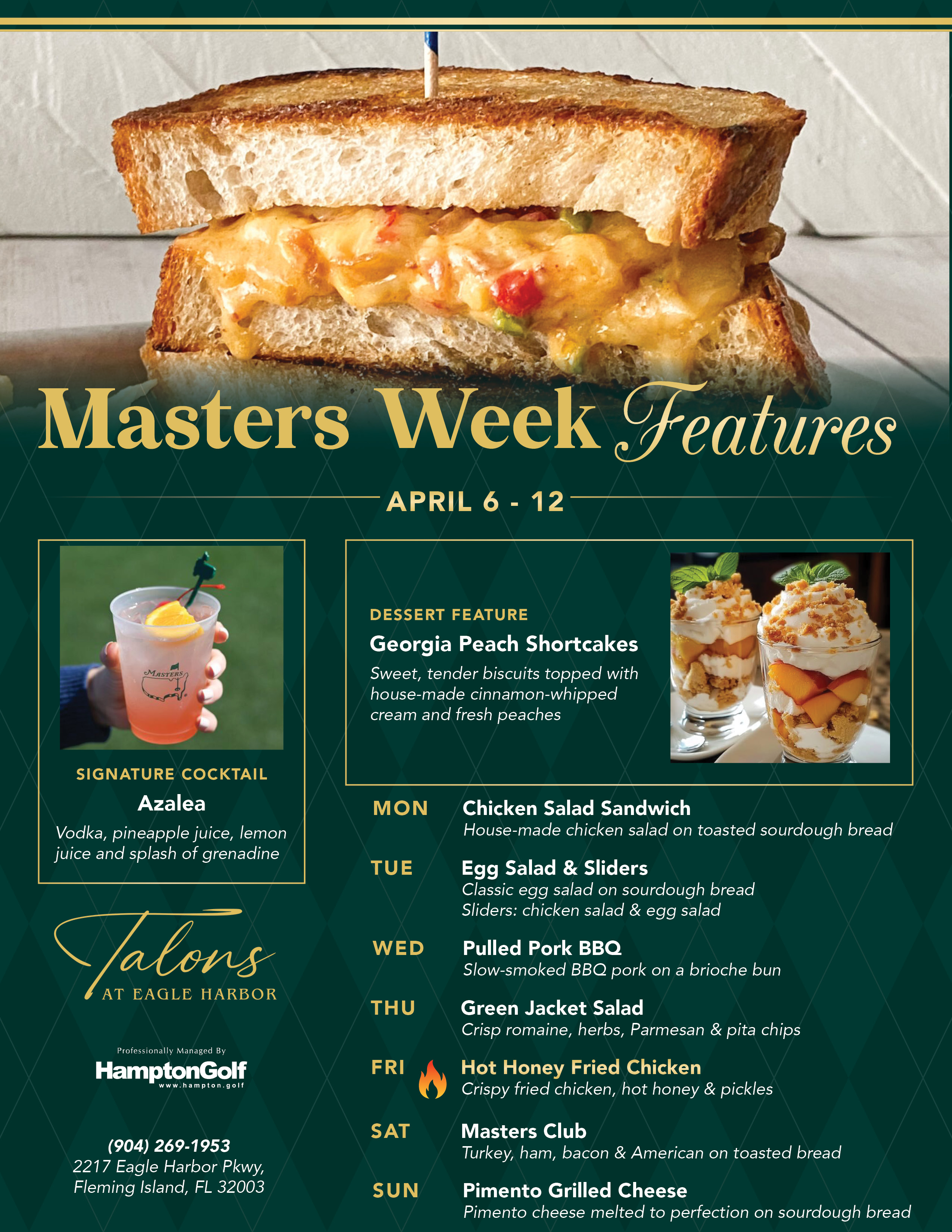 EH Masters Week Features Starting April 6 EMAIL